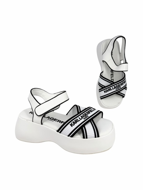 Karl Lagerfeld Shoes - KARL LAGERFELD PARIS Women's Meddi Sandals Bright White Size 7.5M